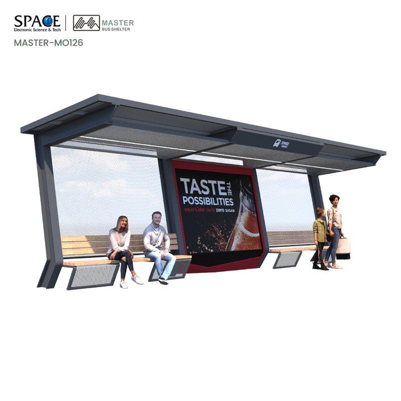 Автобусная остановка с алюминиевым дисплеем для рекламы (арт. 25-3071777)