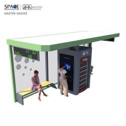 Рекламный щит для уличной мебели, макет плаката для бизнеса, автобусный остановочный павильон (арт. 25-3071783)