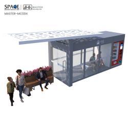 Автобусная остановка 4G/Wi-Fi, ветроустойчивая стальная конструкция, рекламные световые короба (арт. 25-3071788)