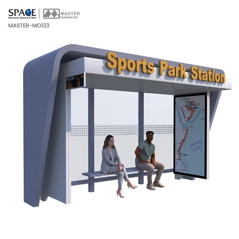 Светодиодный дисплей для автобусной остановки с сиденьями и системой управления (арт. 25-3071811)