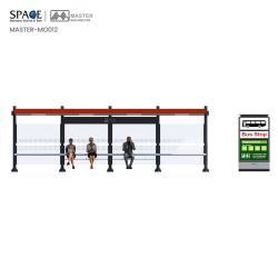 Рекламный стенд из нержавеющей стали на автобусной остановке с лайтбоксом (арт. 25-3071824)