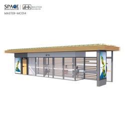 Автобусная остановка с кондиционером, прямоугольный дизайн, закрытая, индивидуальная (арт. 25-3071845)