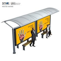 Автобусная остановка открытого типа с алюминиевой рамой и стальным материалом (арт. 25-3071865)