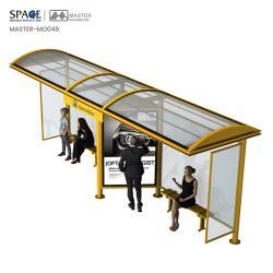 Автобусная остановка с солнечной батареей, оцинкованной сталью, светодиодным освещением и рекламным экраном (арт. 25-3071868)