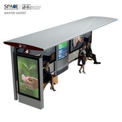 Остановка автобусная с LED-рекламой, стальной световой короб, современный дизайн (арт. 25-3071871)