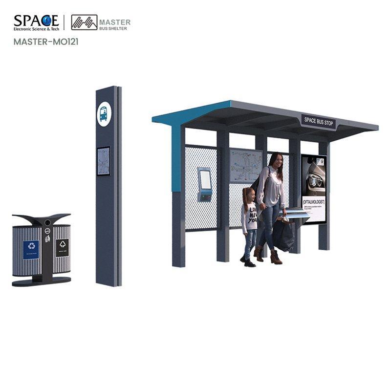 Уличная остановка с алюминиевой рамой для автобусов (арт. 25-3071902)