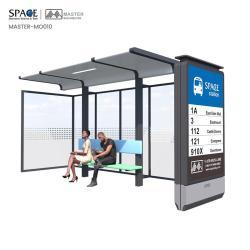 Наружная интеллектуальная автобусная остановка с рекламными световыми коробами (арт. 25-3071936)