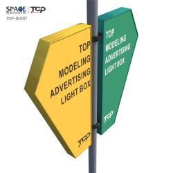 Световой короб на столбе с LED подсветкой (арт. 25-3071958)