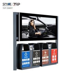 Уличные солнечные панели с LED-освещением, знаками и мусорным ведром (арт. 25-3072023)