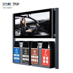 Уличные солнечные панели с LED-освещением, знаками и мусорным ведром (арт. 25-3072023)