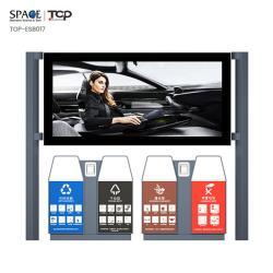 Уличные солнечные панели с LED-освещением, знаками и мусорным ведром (арт. 25-3072023)