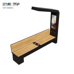 Солнечная умная скамейка с портами для зарядки и стильным дизайном для уличного использования (арт. 25-3072117)