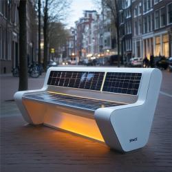 Солнечная умная скамейка с современным дизайном из экологически чистых материалов (арт. 25-3072128)