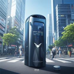 Уличный умный мусорный бак с сенсорной технологией и контролем запаха для световых коробов (арт. 25-3072135)