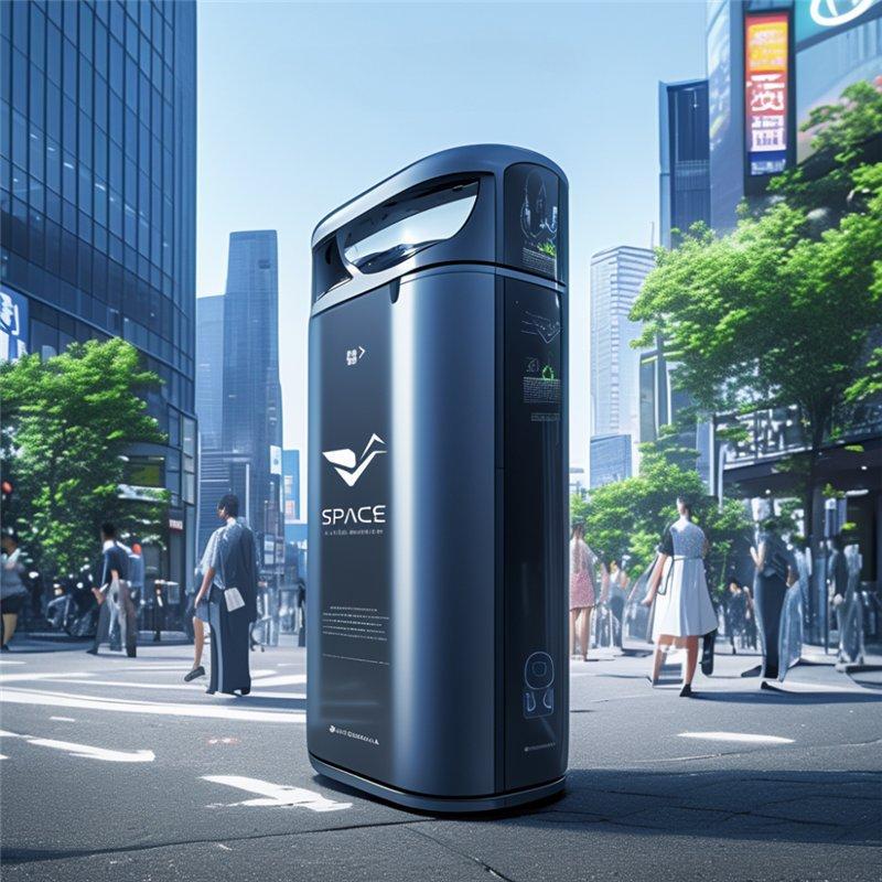 Уличный умный мусорный бак с сенсорной технологией и контролем запаха для световых коробов (арт. 25-3072135)