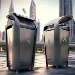 Умный мусорный бак для улицы с сенсорной технологией и стильным дизайном (арт. 25-3072147)