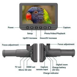 Цифровый телескоп с ЖК-дисплеем 5.0 дюймов, видео 1080p и слотом для Micro-SD карты (арт. 25-9072015)