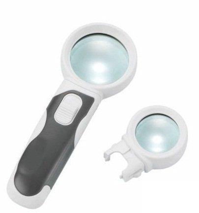 Универсальное увеличительное стекло с LED-подсветкой и двумя насадками (арт. 25-9072283)