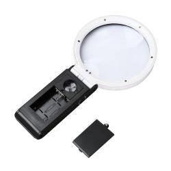Лупа с LED UV освещением и шкалой для чтения и проверки линий (арт. 25-9072291)