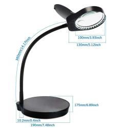 Лупа с подсветкой на подставке для увеличения 38 LED 10x;5x/15x;10x/20x USB (арт. 25-9072325)