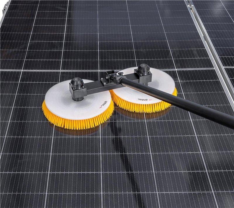 Электрическая щетка для очистки солнечных панелей с двумя головками (арт. 25-1407946)