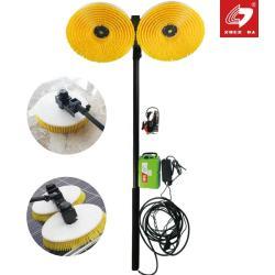 Электрическая щетка для очистки солнечных панелей с двойными вращающимися щетками (арт. 25-1407955)