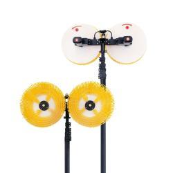 Телескопическая электрическая щетка для очистки солнечных панелей с двумя вращающимися головками (арт. 25-1407966)