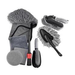 Набор для чистки автомобиля: щетка для колес и шин, щетка для деталей, полотенце для мойки (арт. 25-1408079)
