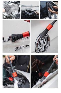 Набор для чистки автомобиля: щетка для колес и шин, щетка для деталей, полотенце для мойки (арт. 25-1408079)