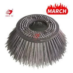 Щетка для уборки улицы из стали с пластиковым ворсом 320*600мм (арт. 25-1408240)