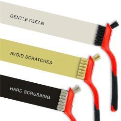 Набор щеток для уборки 3-в-1 из проволоки, стали, латуни и нейлона (арт. 25-1408438)