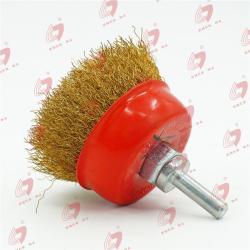 Щетка круглая из стали с витой щетиной для болгарки (арт. 25-1408439)