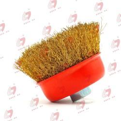 Щетка чашечная с проволокой из латуни для угловой шлифмашинки 100мм 4 (арт. 25-1408442)