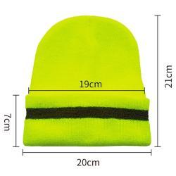 Шапка вязаная унисекс с отражающей полосой для зимы (арт. 25-5080063)