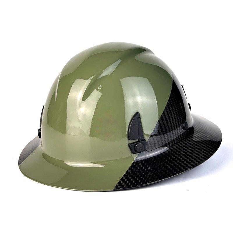 Каска защитная карбоновая с полями двойного цвета (арт. 25-5080073)