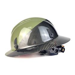 Каска защитная карбоновая с полями двойного цвета (арт. 25-5080073)