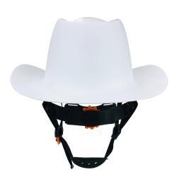 Каска белая ковбойская HDPE 6 точек для строительства (арт. 25-5080290)