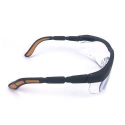 Очки защитные антицарапные черно-оранжевые поликарбонатные (арт. 25-5080325)