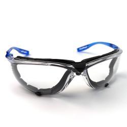 Очки защитные антицарапные синие с пенным вкладышем EN166 (арт. 25-5080327)