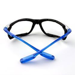 Очки защитные антицарапные синие с пенным вкладышем EN166 (арт. 25-5080341)