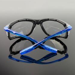 Очки защитные антицарапные синие с пенным вкладышем (арт. 25-5080352)