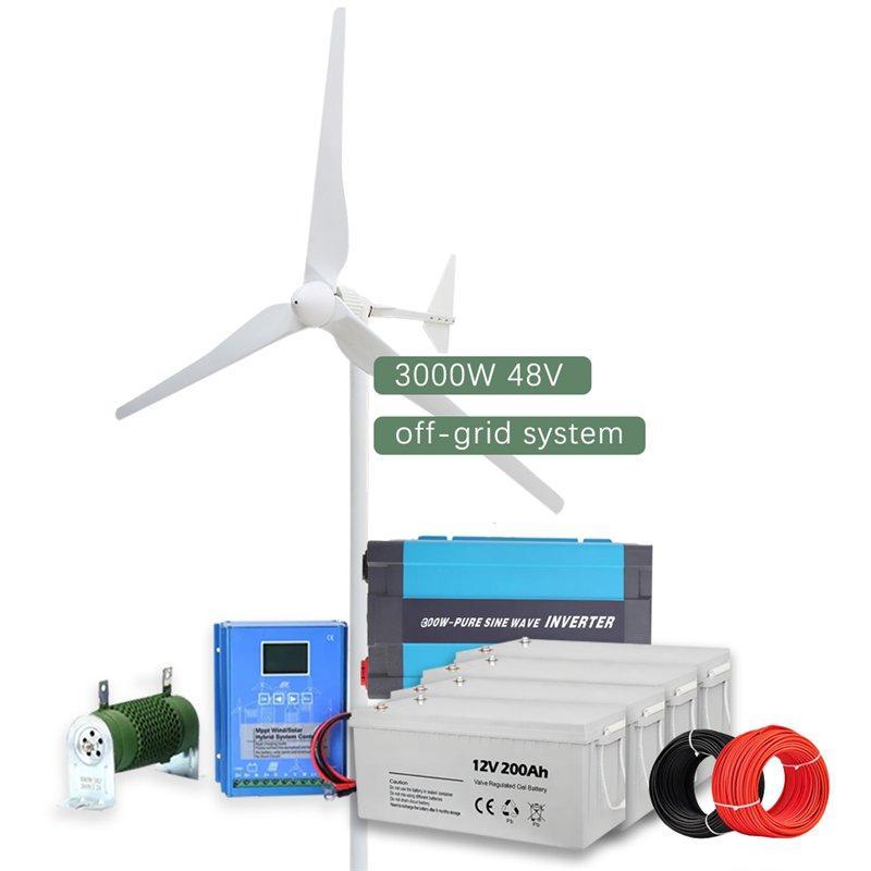 Система ветрогенератора домашняя 3KW 48V экономичная (арт. 25-5081214)