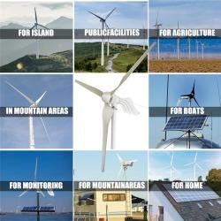 Ветротурбина 24v 48v 3000w с 3 лопастями для дома (арт. 25-5081375)
