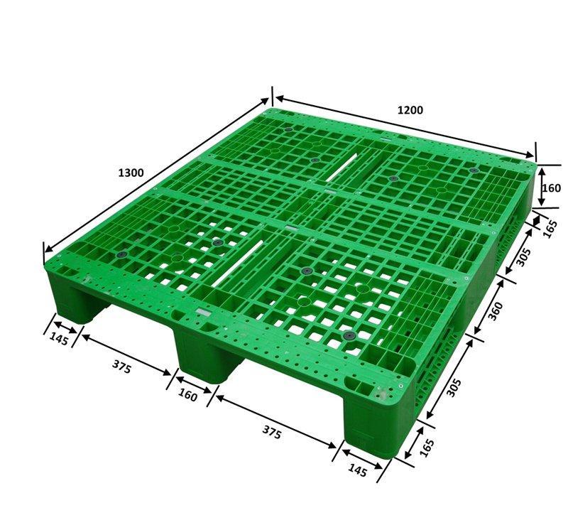 Паллет пластиковый HDPE 1300*1000 четырехсторонний (арт. 25-5081464)