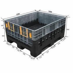 Контейнер складной пластиковый для транспортировки фруктов (арт. 25-5081766)