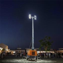 Мобильная световая башня LED с гидроподъемником и генератором (арт. 25-5082445)