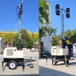 Осветительная башня портативная светодиодная 9 м компактная (арт. 25-5082646)