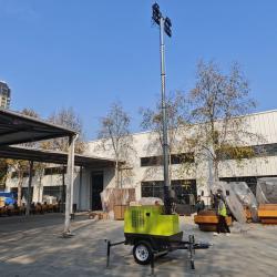 Осветительная башня дизельная мобильная 9м с LED и подъемом (арт. 25-5082688)