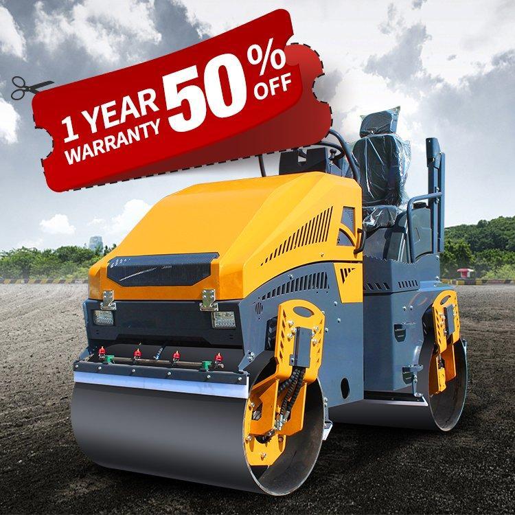 Каток дорожный вибрационный двойной барабан дизельный 1-5 т (арт. 25-5083153)