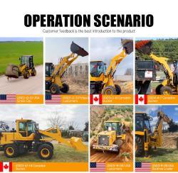 Погрузчик мини дизельный 4x4 с экскаватором и двигателем (арт. 25-5083304)